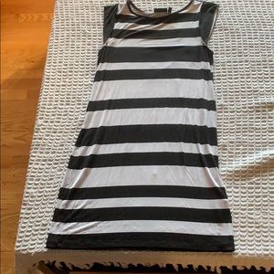 Black and white stripe dress